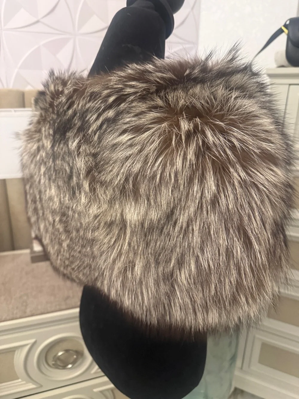 Silver fox fur stole shawl by EMBA